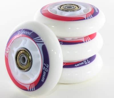 Crivit Inliner Rollen Pink Weiss 72 mm Set (4x)