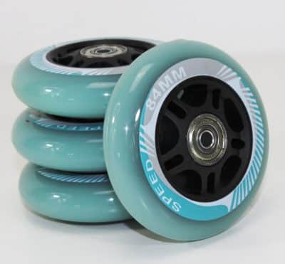 Crivit Inliner Rollen 84 mm Set Petrol-Türkis (4x)