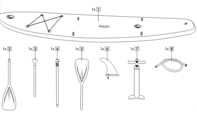 Crivit 404410 (272) Allround SUP Körper - Ersatz-Board ohne Zubehör - Изображение 2