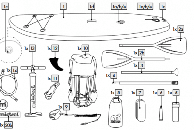 Mistral SUP 2'tes Steck-Paddel-Blatt 1-teilig als Ersatz - Изображение 4
