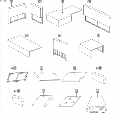 Livarno Lounge-Gruppe Teil 13 - Sitzkissen Hocker/Tisch Polyrattan 404459_235 – Image 2
